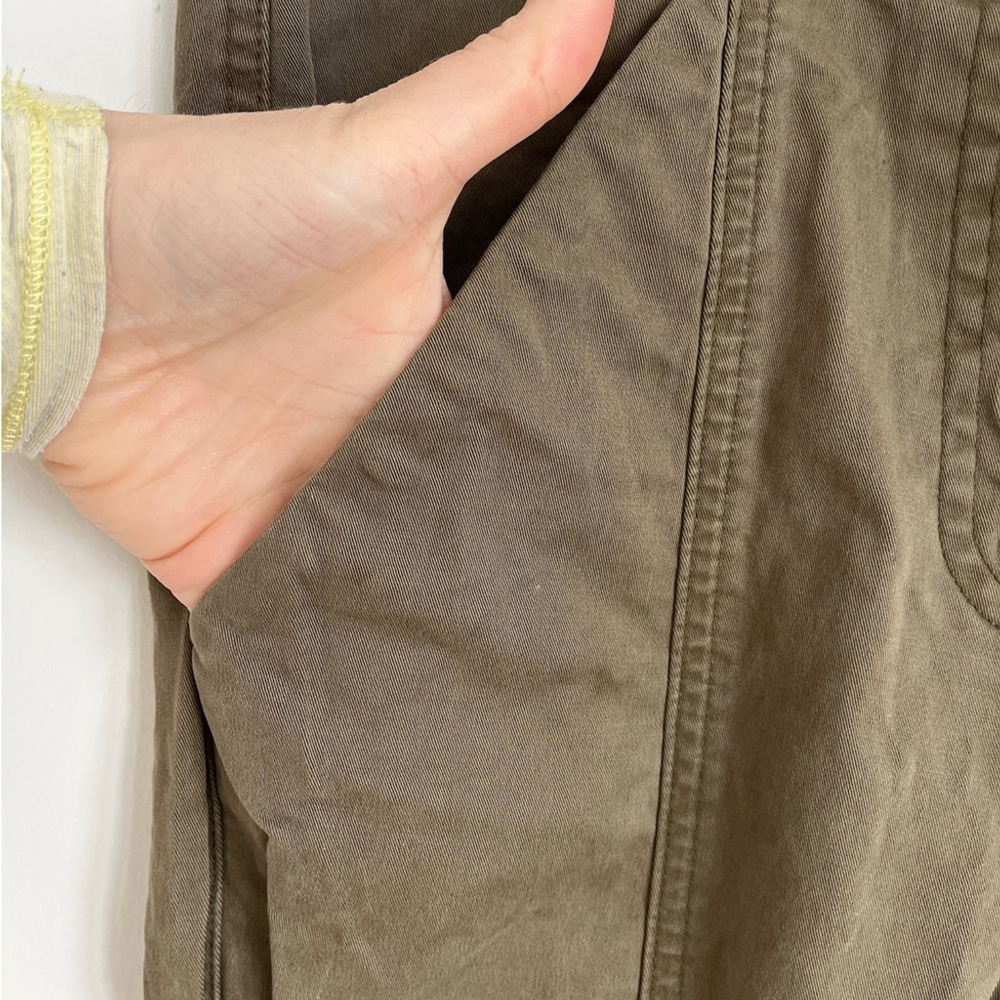 A.L.C “Kyle” Lace Up Front Skinny Green Pants Size 2 - Picture 5 of 15